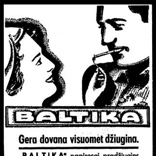 1940 - „Baltika“ papirosai pradžiugins kiekvieną rūkytoją