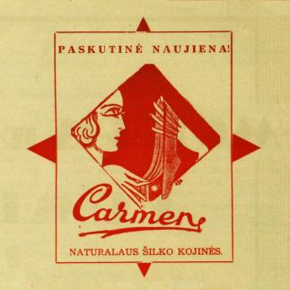 1938 - Natūralaus šilko kojinės „CARMEN“ - Paskutinė naujiena