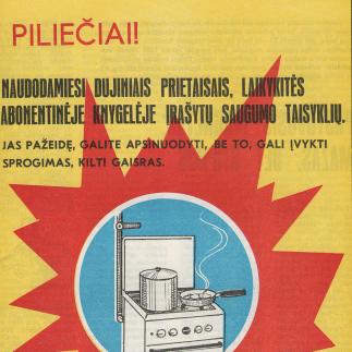 1977 - Piliečiai! Naudodamiesi dujiniais prietaisais, laikykitės taisyklių