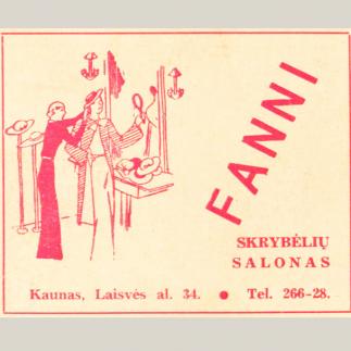 1937 - Srybelių salonas „FANNI“