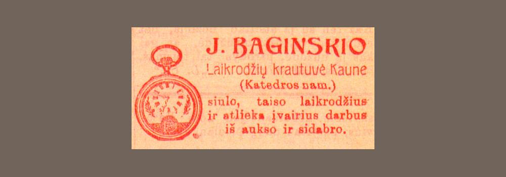 „J. Baginskio“ laikrodžių krautuvėlė