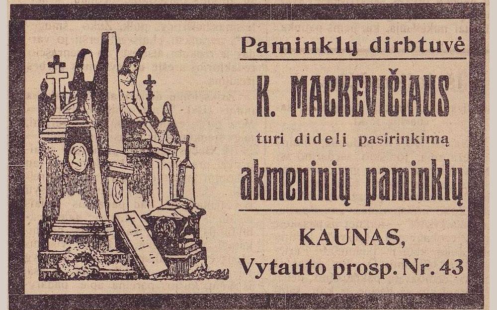 Paminklų dirbtuvės / K. Mackevičius turi didelį pasirinkimą akmeninių paminklų