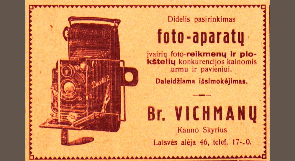 Foto - aparatų ir foto - reikmenų prekyba - Br. Vicmanas