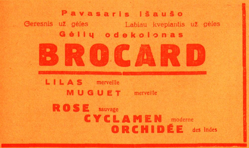 Gėlių odekolonas „BROCARD“