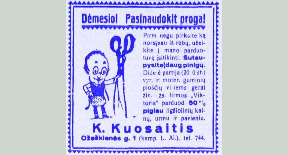 K. Kuosaičio parduotuvė