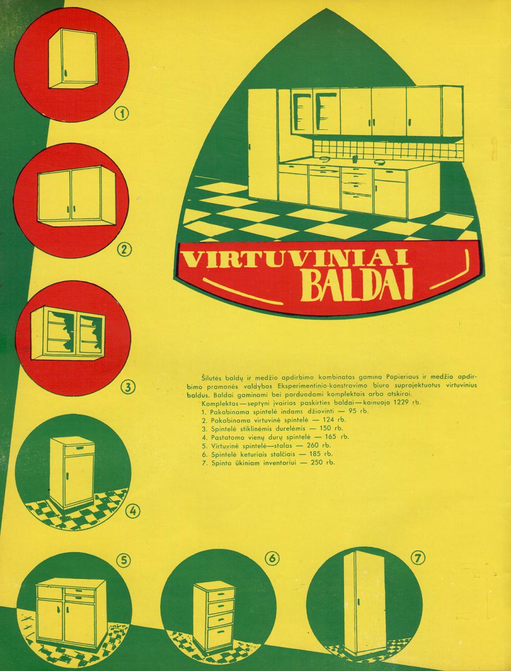Šilutės kombinato virtuviniai baldai