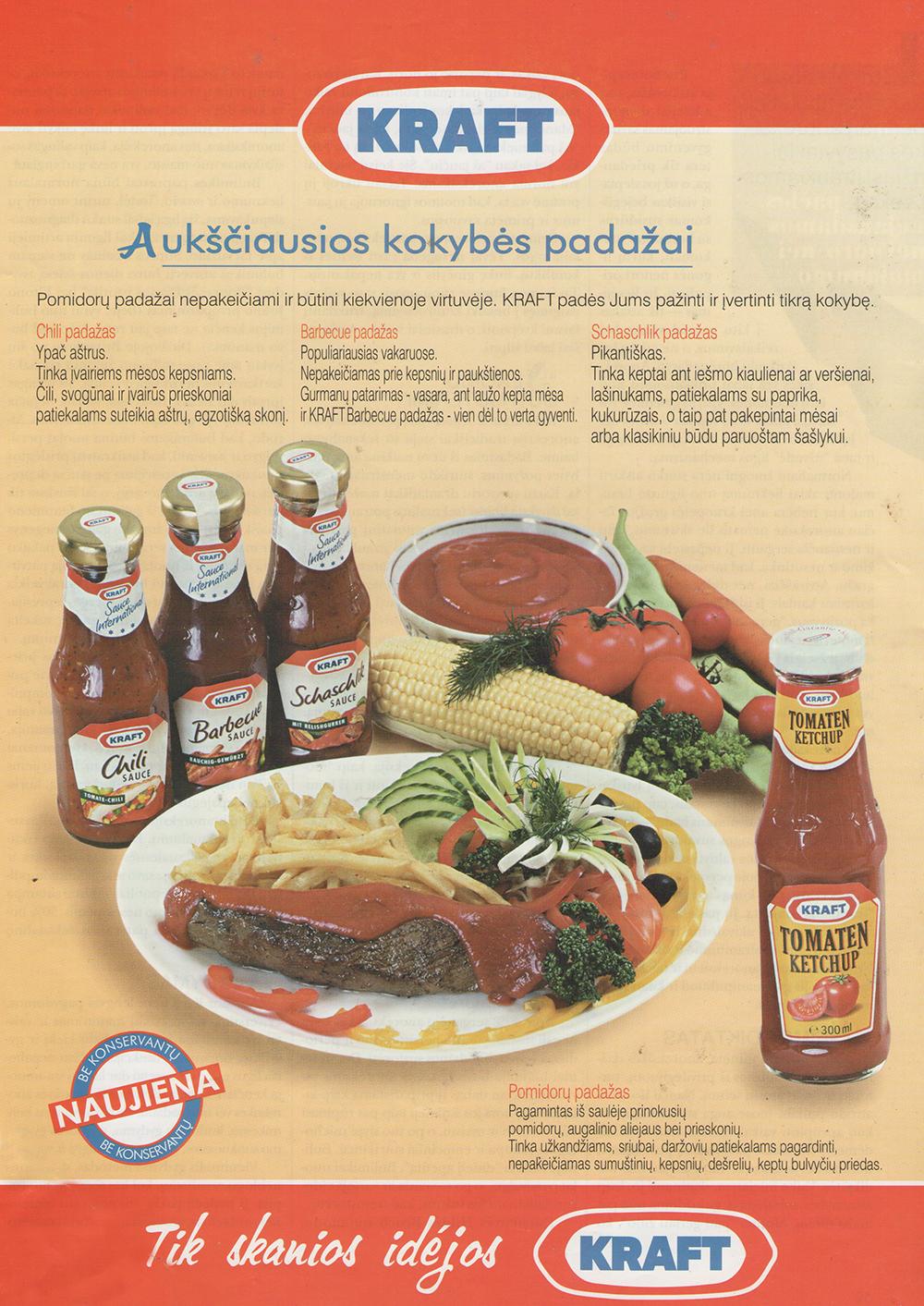 Aukščiausios kokybės padažai „KRAFT“