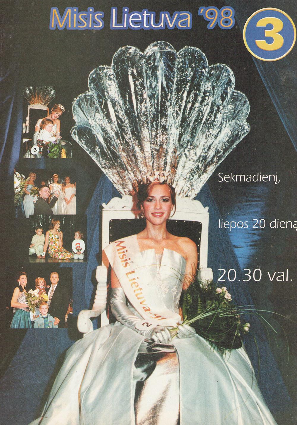 „Misis Lietuva 1998“ konkurso reklama
