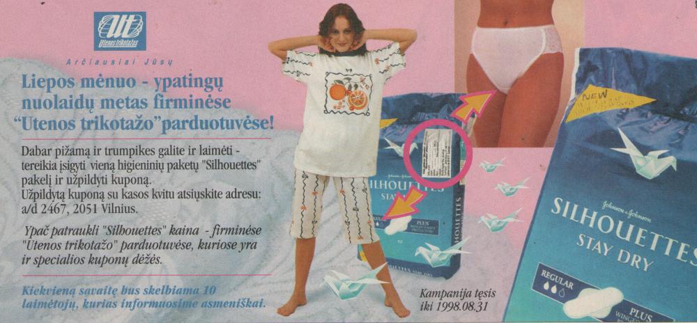 „Utenos trikotažo“ nuolaidų kuponas