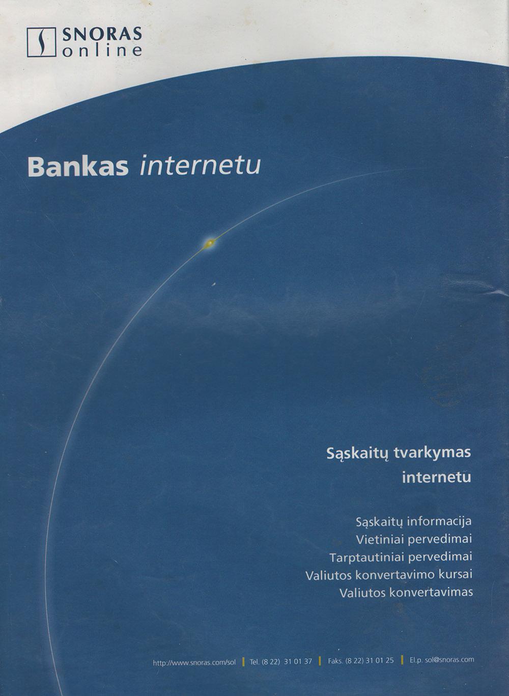 SNORAS online - Bankas internetu