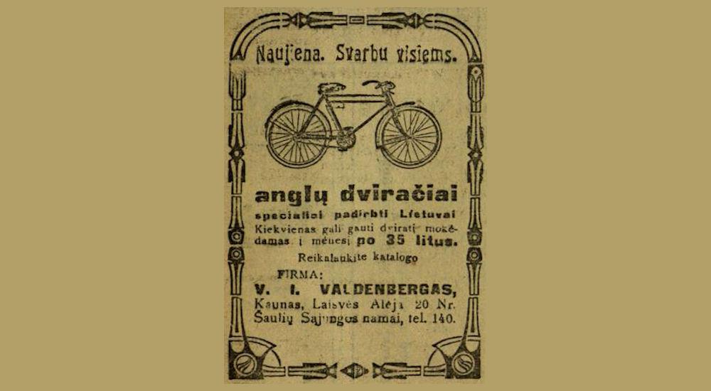 Anglų dviračiai specialiai padirbti Lietuvai