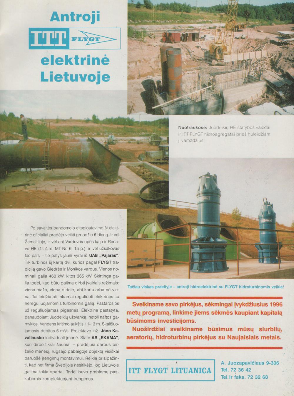 Antroji „ITT FYLGT“ elektrinė Lietuvoje
