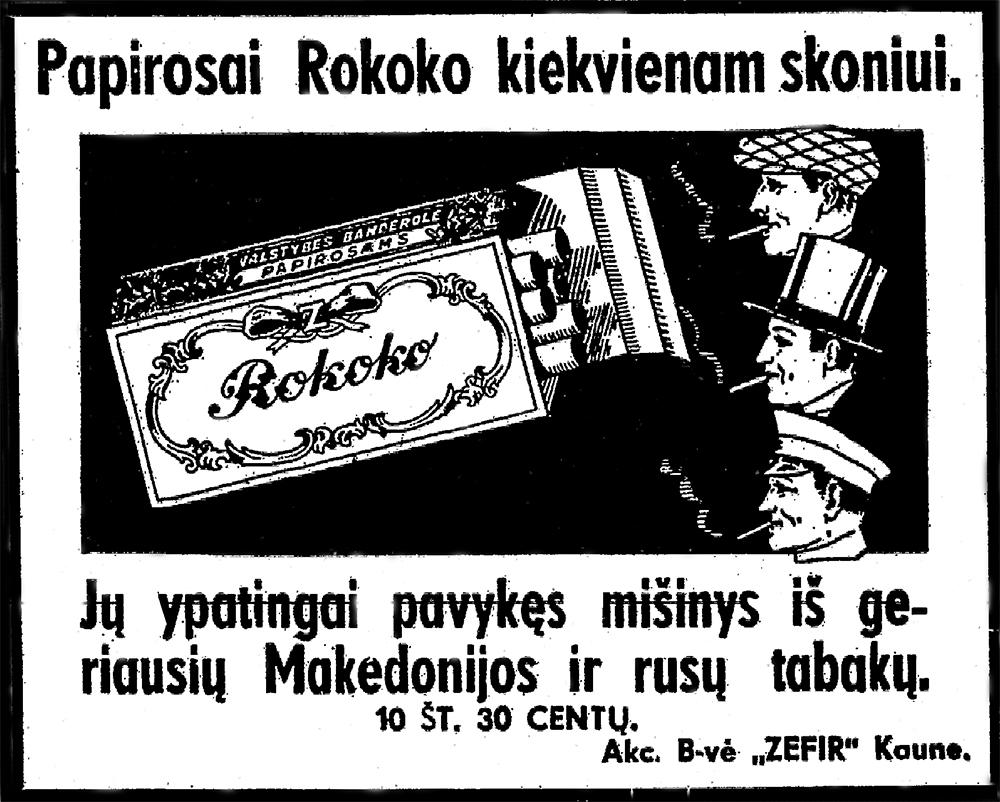 Papirosai „Rokoko“ kiekvienam skoniui