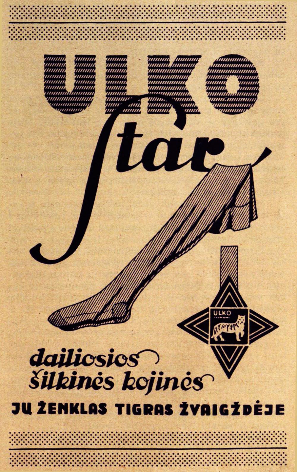 Dailios, šilkinės kojinės „ULKO - STAR“