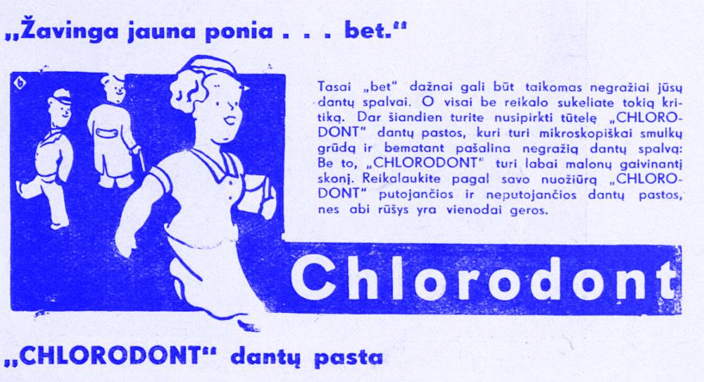 Dantų pasta ponioms „Chlorodont“