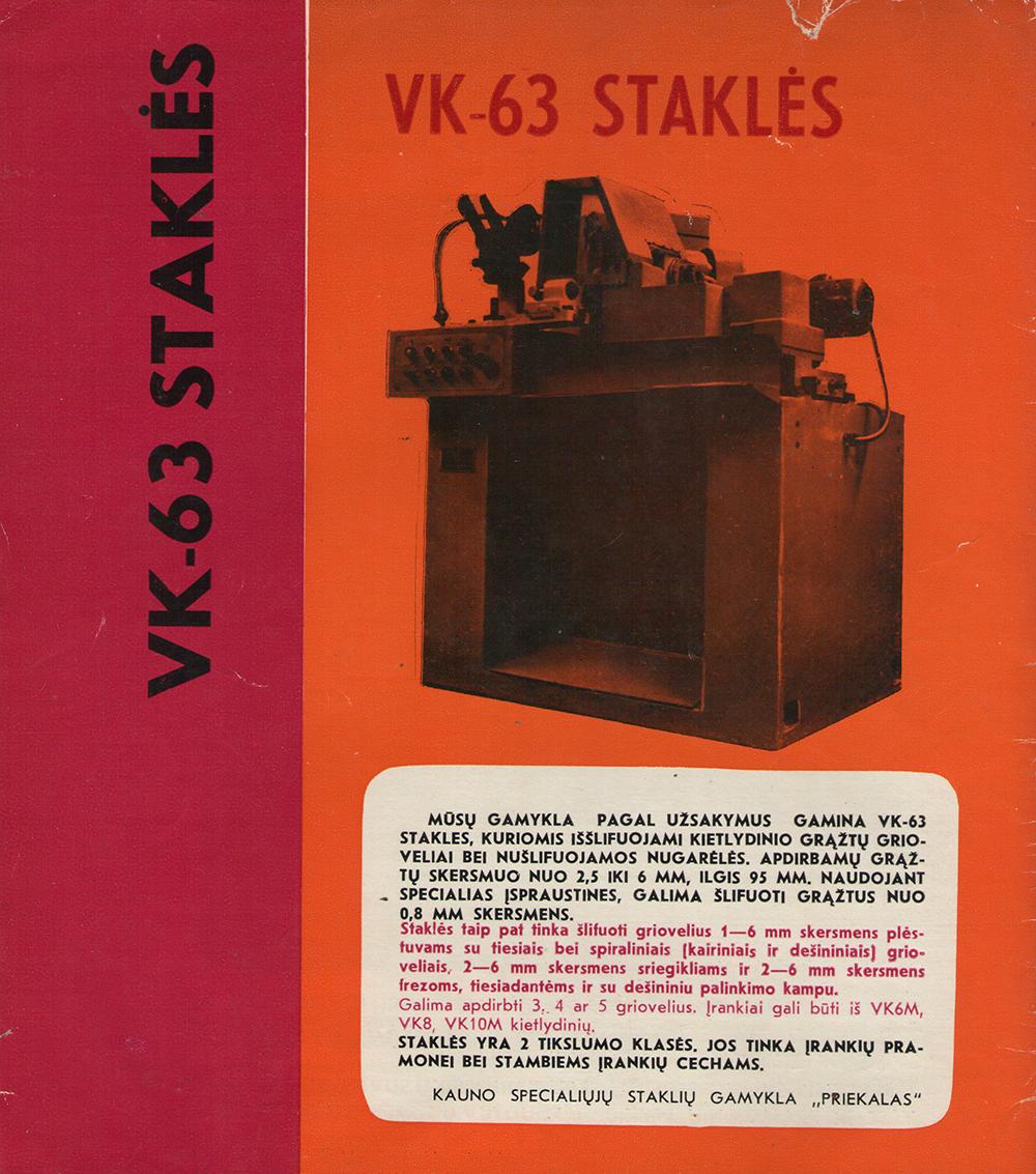 Gamybinės staklės „VK - 63“