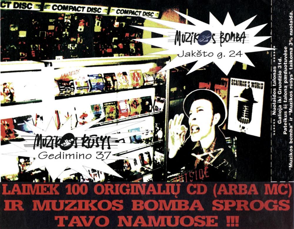 Muzikos bomba - Laimėk 100 originalių CD (arba MC)