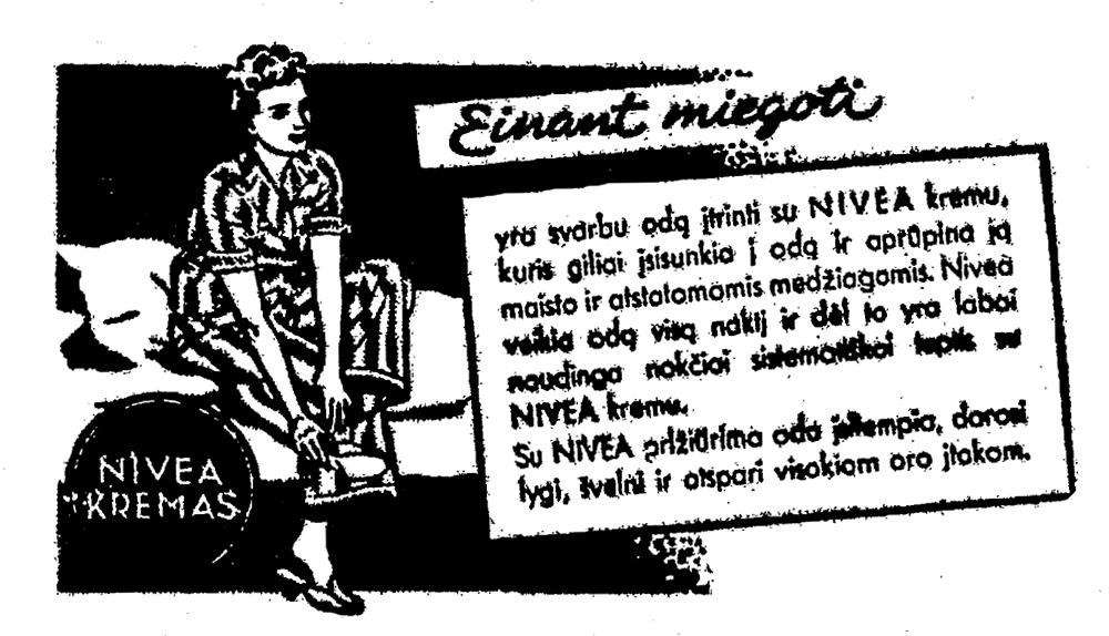 Yra svarbu odą įtrinti su „NIVEA“ kremu