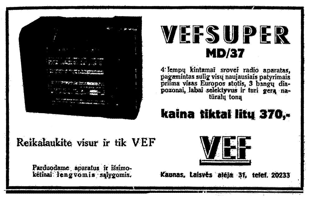 „VEFSUPER“ Reikalaukite visur ir tik VEF