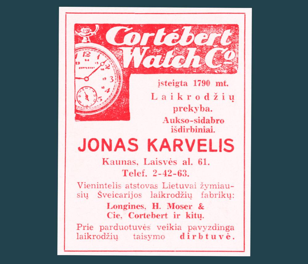 Šveicariškų laikrodžių prekyba „Cortebert Watch“