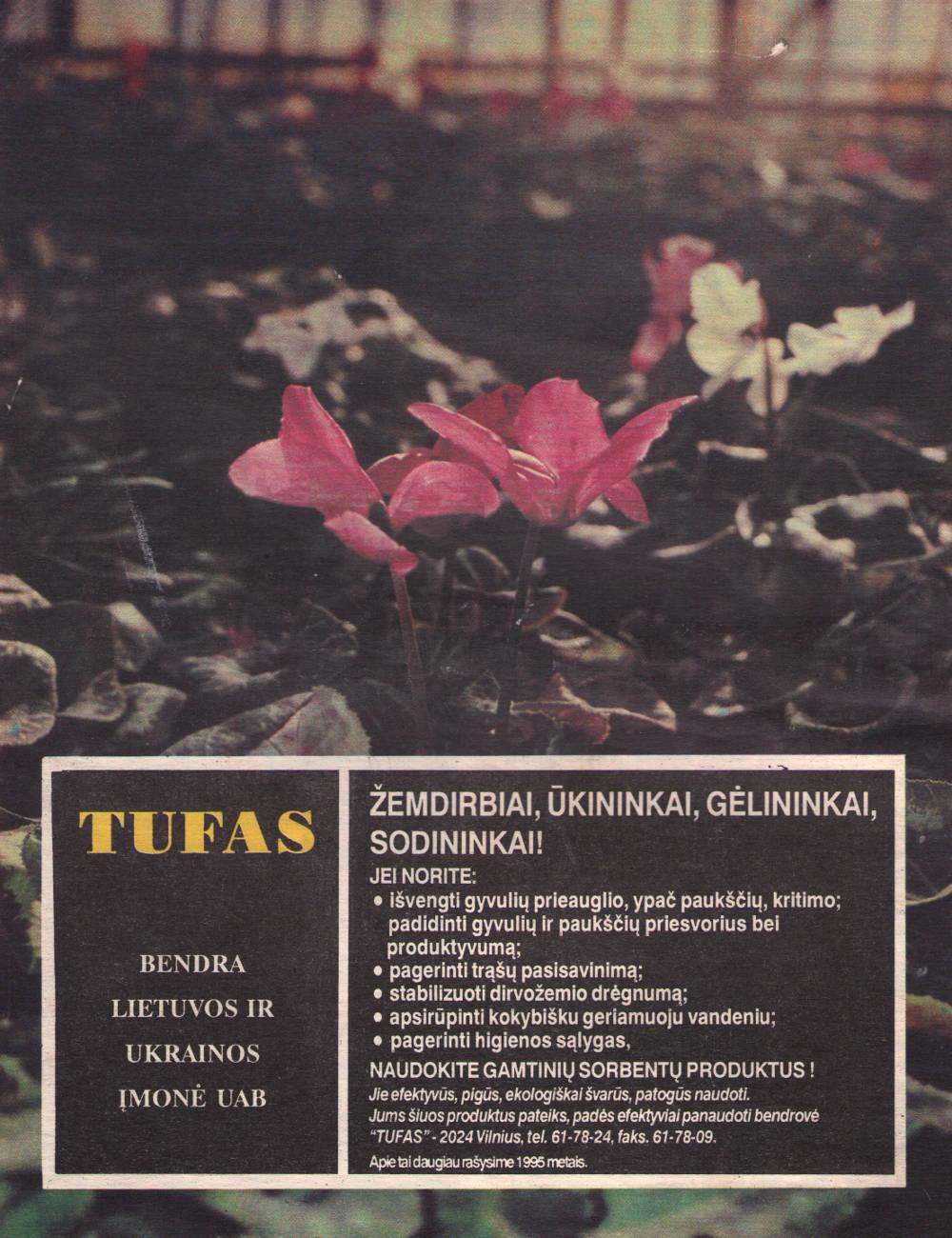 UAB „Tufas“ / Žemdirbiai, ūkininkai, gėlininkai, sodininkai!